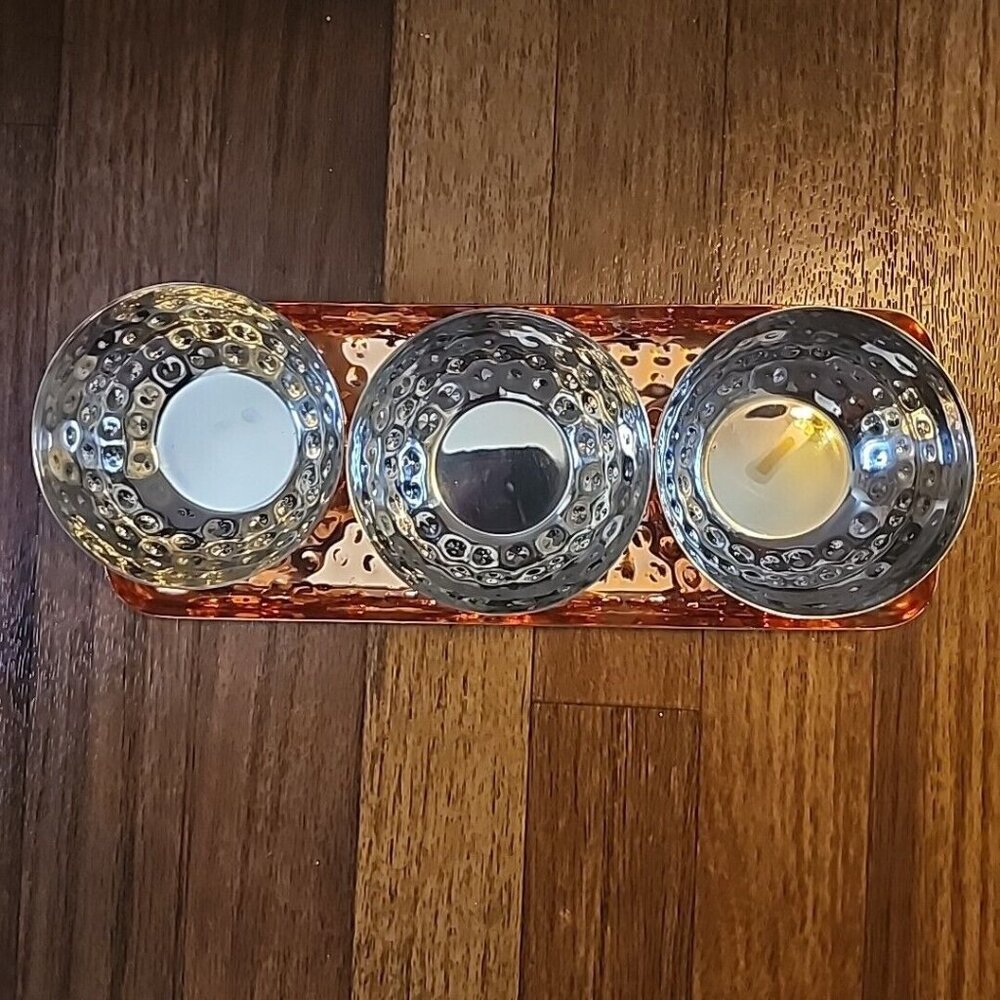 Gatherings Godinger Silver Art Co Copper Condiment 3 Bowl Set - Picture 3 of 9